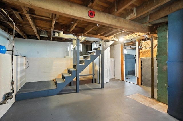 99 N Williams St, Newark, OH 43055 - unfinished basement with stairway