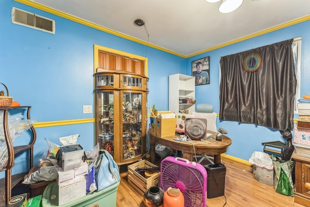 123 Deerwalk Cir, Marietta, OH 45750 - office space featuring ornamental molding and wood finished floors