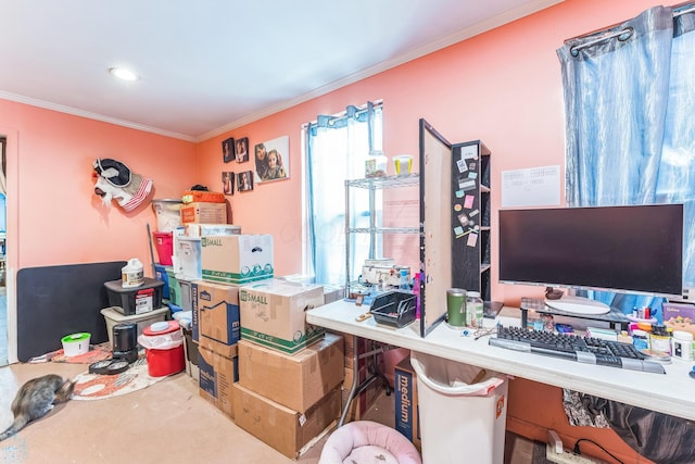 123 Deerwalk Cir, Marietta, OH 45750 - home office with ornamental molding