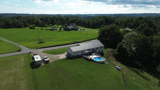 3439 Rough And Ready Rd, New Concord, OH 43762 - view of rural area with a forest and a pool