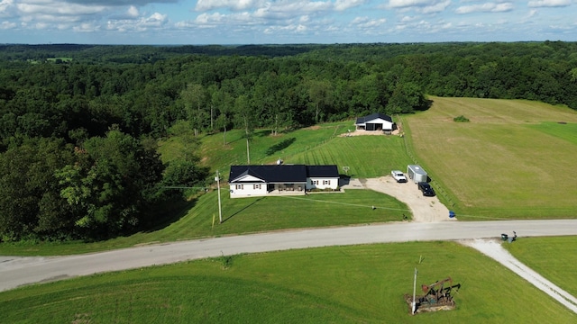 3439 Rough And Ready Rd, New Concord, OH 43762 - view from above of property with a heavily wooded area