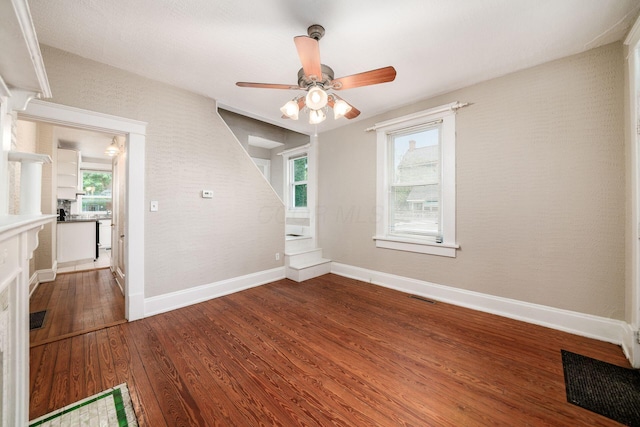 675-677 Beech St, Columbus, OH 43206 - unfurnished room featuring wood finished floors and ceiling fan