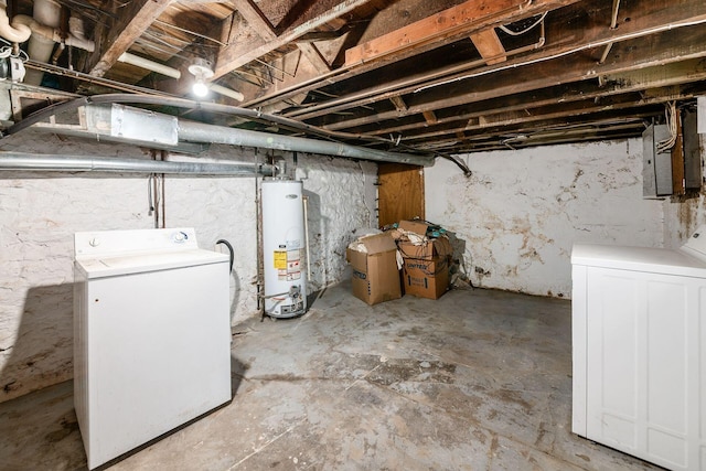 675-677 Beech St, Columbus, OH 43206 - unfinished below grade area with gas water heater and electric panel
