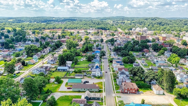 424 N Walnut St, Logan, OH 43138 - aerial view of residential area featuring a heavily wooded area
