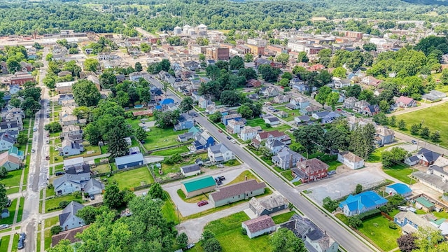 424 N Walnut St, Logan, OH 43138 - aerial view of property and surrounding area featuring nearby suburban area