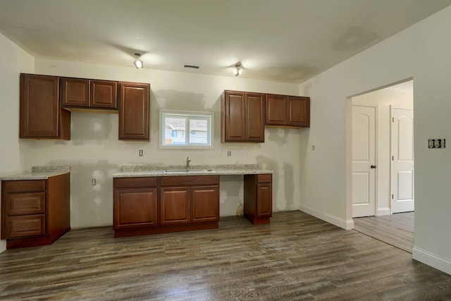 424 N Walnut St, Logan, OH 43138 - kitchen with a sink and dark wood-style flooring