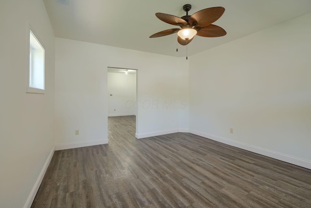 424 N Walnut St, Logan, OH 43138 - spare room with ceiling fan and dark wood finished floors