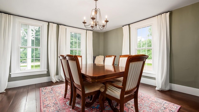 5377 Moots Run Rd, Alexandria, OH 43001 - dining area featuring a chandelier and wood-type flooring