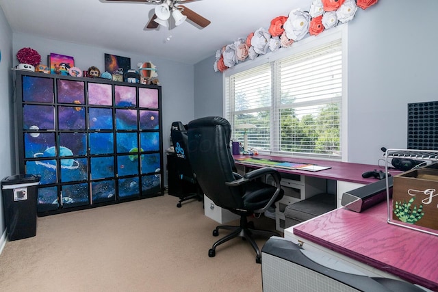 922 Afton Rd, Columbus, OH 43221 - carpeted office featuring a ceiling fan