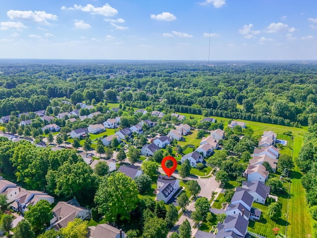 4884 Alston Grove Dr, Westerville, OH 43082 - aerial perspective of suburban area with a forest