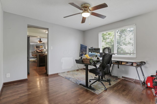 372 Depauw Ct, Columbus, OH 43230 - office area with wood finished floors and ceiling fan
