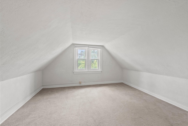 1561 Glenn Ave, Columbus, OH 43212 - additional living space with a textured ceiling, carpet, and lofted ceiling
