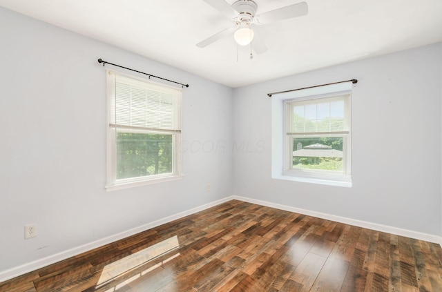 277 Mill Race Rd, Granville, OH 43023 - spare room featuring hardwood / wood-style floors and ceiling fan