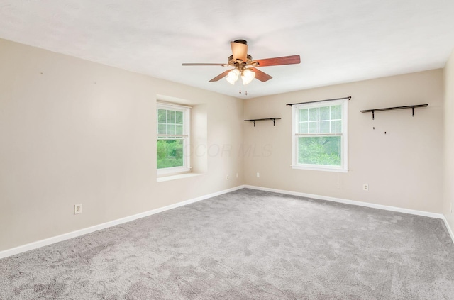277 Mill Race Rd, Granville, OH 43023 - spare room featuring a ceiling fan, healthy amount of natural light, and carpet