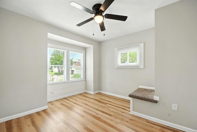 87 N Warren Ave, Columbus, OH 43204 - unfurnished room with plenty of natural light, light wood-style flooring, and ceiling fan