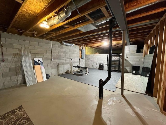 450 Village Ridge Ct, Powell, OH 43065 - unfinished basement featuring electric panel