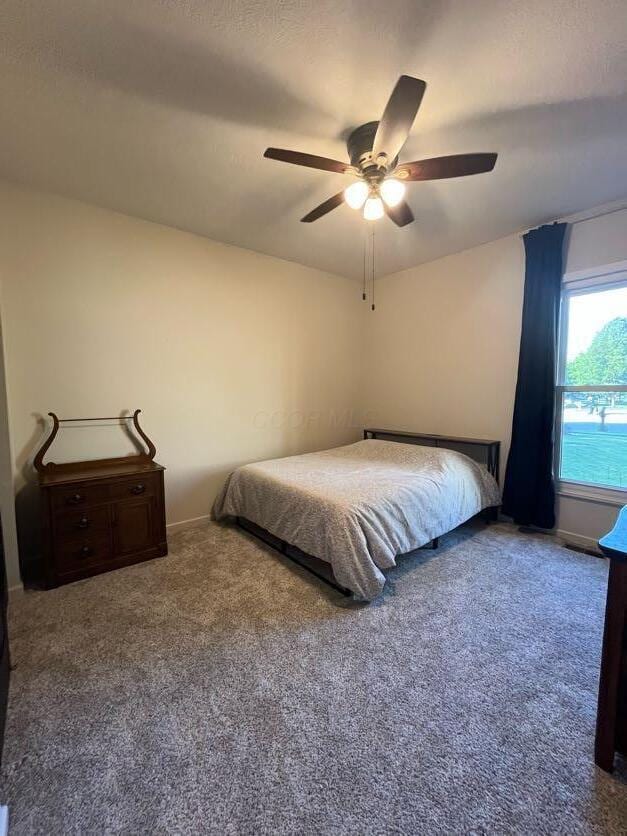 450 Village Ridge Ct, Powell, OH 43065 - bedroom featuring carpet floors and ceiling fan