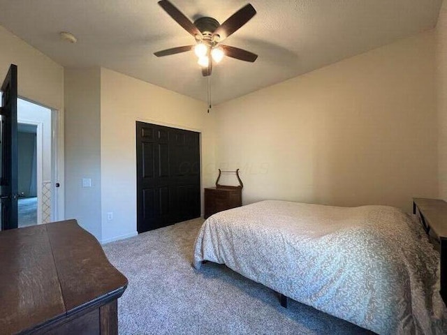 450 Village Ridge Ct, Powell, OH 43065 - carpeted bedroom with a closet and ceiling fan