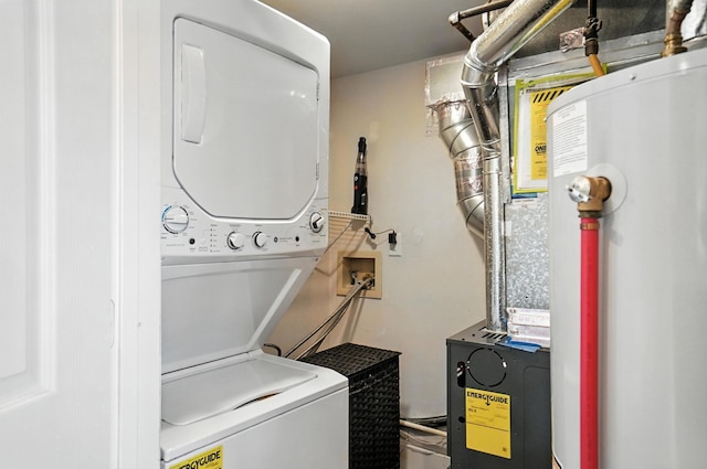 1817 Ibson Dr, Powell, OH 43065 - laundry area with stacked washer / drying machine