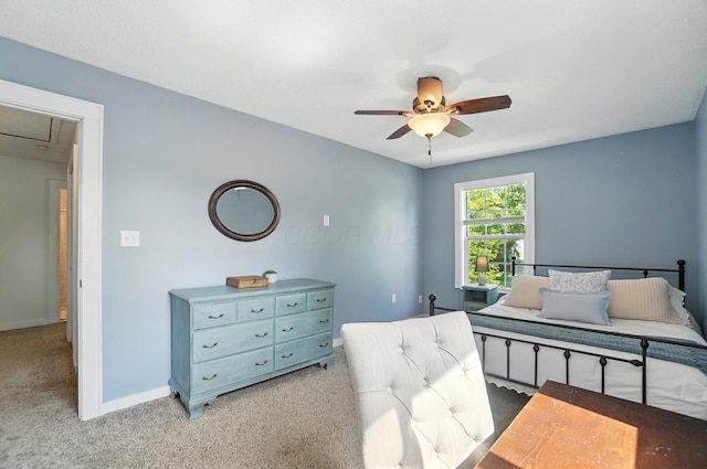 1817 Ibson Dr, Powell, OH 43065 - bedroom with light carpet and ceiling fan