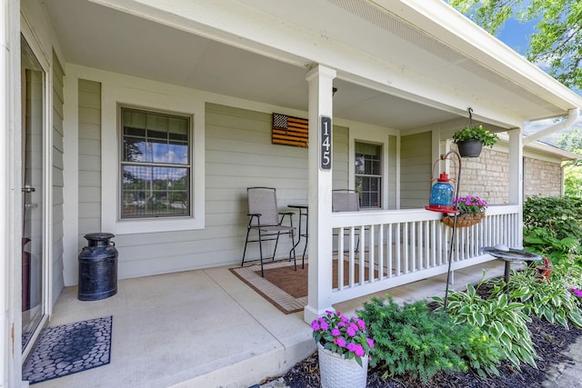 145 Glen Mawr Cir, Delaware, OH 43015 - doorway to property featuring covered porch