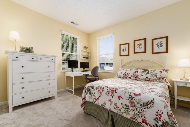 4124 Aumbrey Ct, New Albany, OH 43054 - bedroom with carpet floors, an office area, and a textured ceiling