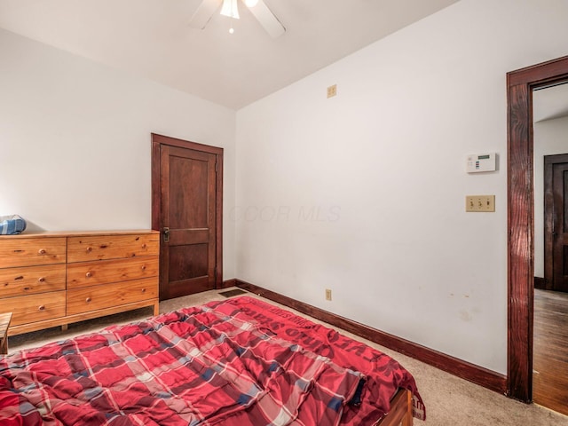 1482 Briarwood Ave, Columbus, OH 43211 - bedroom with light carpet and ceiling fan