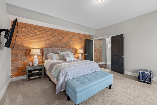 144 Wilson Ave, Columbus, OH 43205 - bedroom featuring carpet and brick wall