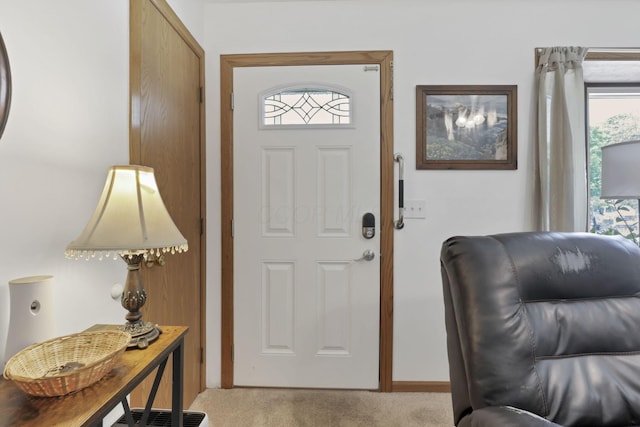110 Creekview Dr, Baltimore, OH 43105 - foyer entrance with light carpet and baseboards