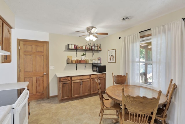 110 Creekview Dr, Baltimore, OH 43105 - dining space featuring a ceiling fan