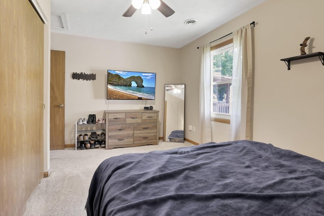 110 Creekview Dr, Baltimore, OH 43105 - carpeted bedroom with baseboards and a ceiling fan