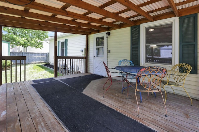 110 Creekview Dr, Baltimore, OH 43105 - deck featuring outdoor dining area