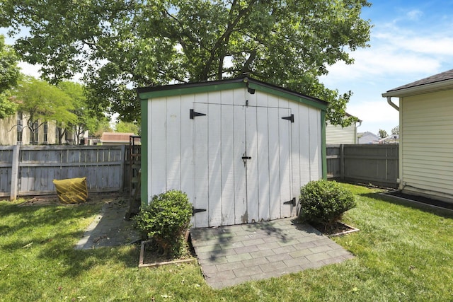 110 Creekview Dr, Baltimore, OH 43105 - view of shed with a fenced backyard