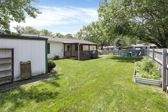 110 Creekview Dr, Baltimore, OH 43105 - fenced backyard with a vegetable garden