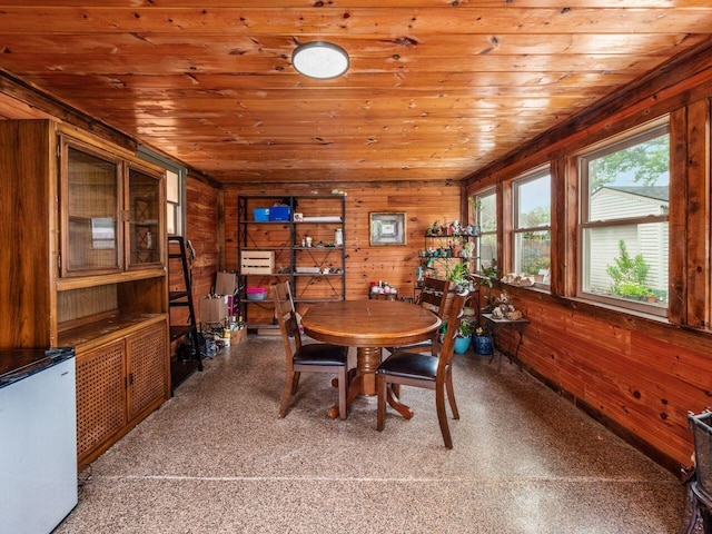 2010 Shallowford Ave, Columbus, OH 43235 - dining room with wooden ceiling and wooden walls