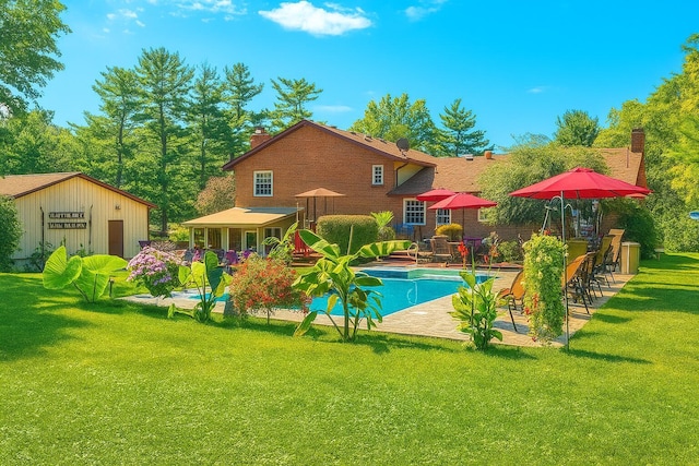 4190 Johnstown Alexandria Rd, Johnstown, OH 43031 - swimming pool with a yard and a patio