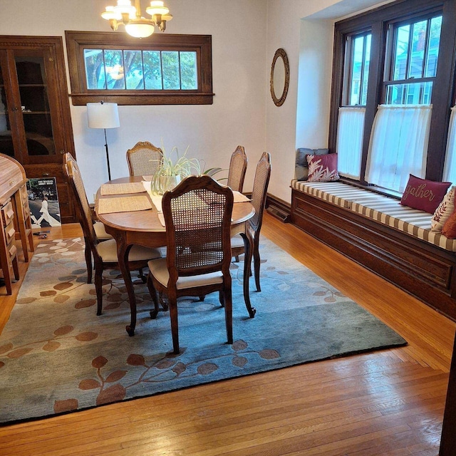 206 E Fair Ave, Lancaster, OH 43130 - dining area with wood finished floors and a chandelier