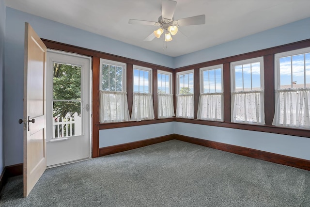 206 E Fair Ave, Lancaster, OH 43130 - unfurnished sunroom with carpet floors and baseboards