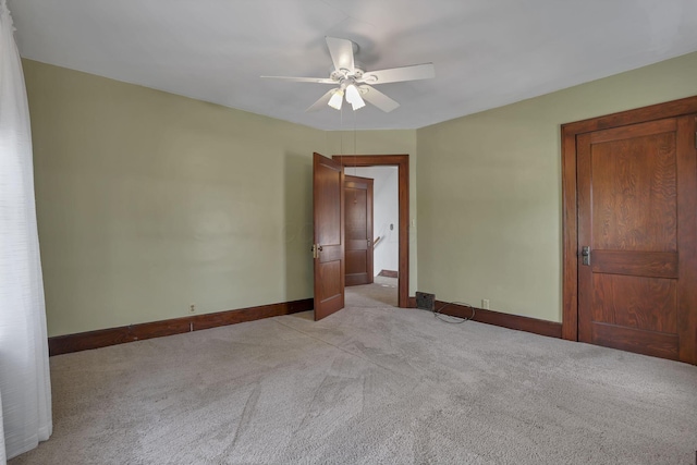 206 E Fair Ave, Lancaster, OH 43130 - empty room featuring ceiling fan and light colored carpet