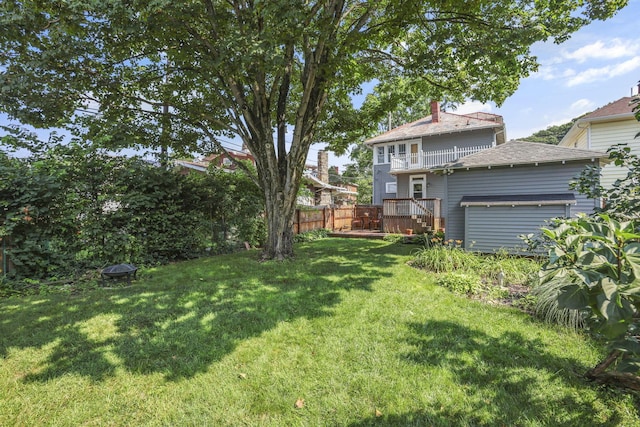 206 E Fair Ave, Lancaster, OH 43130 - view of yard with a wooden deck