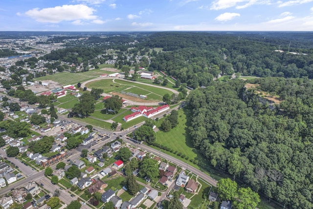 206 E Fair Ave, Lancaster, OH 43130 - aerial view of property and surrounding area featuring a forest