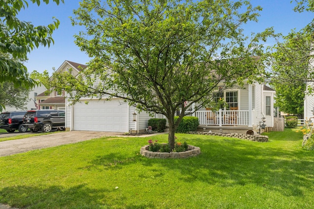 2587 Weeping Willow Ct, Columbus, OH 43207 - view of front of property with driveway, a front yard, and a garage