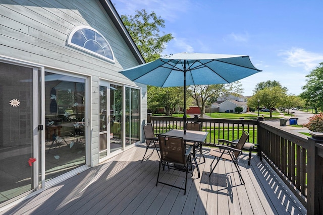 3625 Peany Ln, Canal Winchester, OH 43110 - deck featuring outdoor dining area and a lawn
