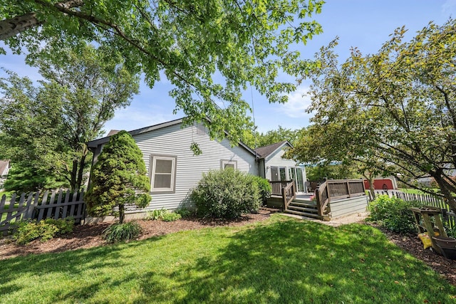 3625 Peany Ln, Canal Winchester, OH 43110 - view of yard with a wooden deck