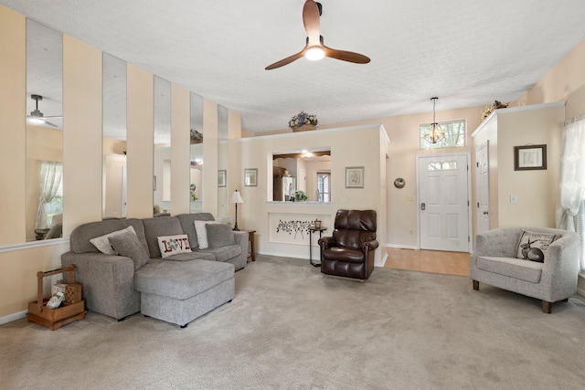 3625 Peany Ln, Canal Winchester, OH 43110 - living area with a ceiling fan and carpet