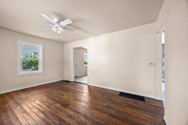 2300 Atwood Ter, Columbus, OH 43211 - spare room featuring wood-type flooring and a ceiling fan
