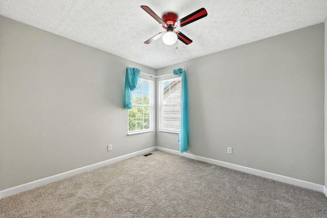 5497 Mirage Dr, Hilliard, OH 43026 - carpeted spare room with ceiling fan and a textured ceiling