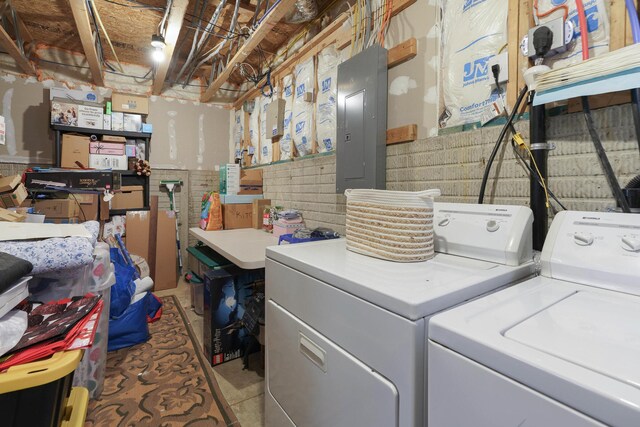 5649 Chippewa Falls St, Dublin, OH 43016 - washroom with electric panel and separate washer and dryer