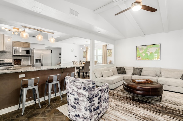 230 Barcelona Ave, Westerville, OH 43081 - living area with ceiling fan