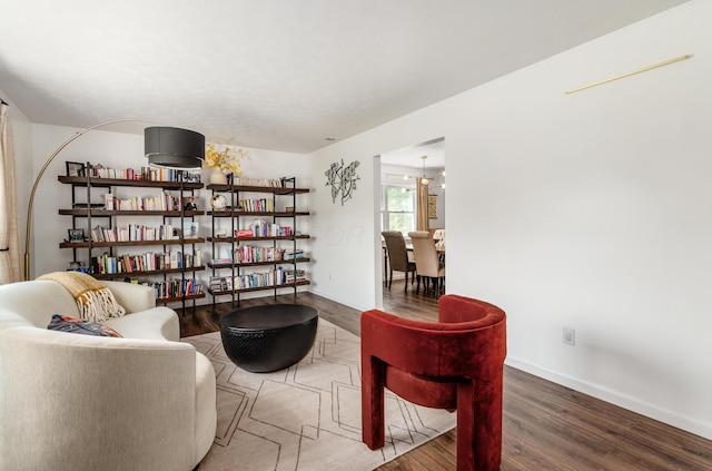 230 Barcelona Ave, Westerville, OH 43081 - living area featuring wood finished floors and a chandelier
